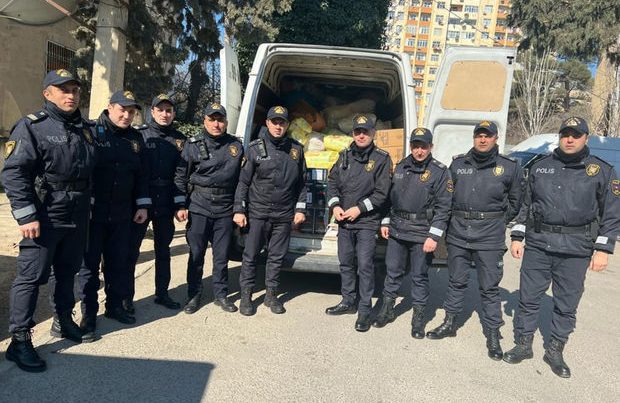 Azərbaycan polisləri Türkiyəyə yardım kampaniyasına qoşulublar – FOTO/VİDEO