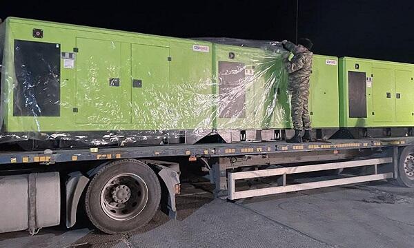 Ordumuz Türkiyəyə stasionar generatorlar göndərdi