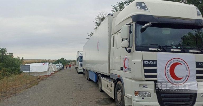 Bakıdan erməniəsilli şəxslərə 40 ton humanitar yardım aparan karvan Ağdam-Xankəndi yolunda gözləyir