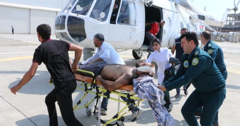 Laçında ağır yol qəzası baş verib – Yaralılar helikopterlə Bakıya gətirilib – VİDEO – FOTO