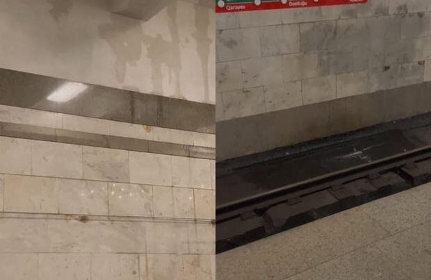 Metroda su sızması ilə bağlı RƏSMİ AÇIQLAMA – VİDEO