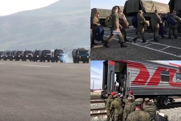 Rusiyanın sülhməramlı kontingentinin Azərbaycanı tərk etməsinin yeni görüntüləri-Video