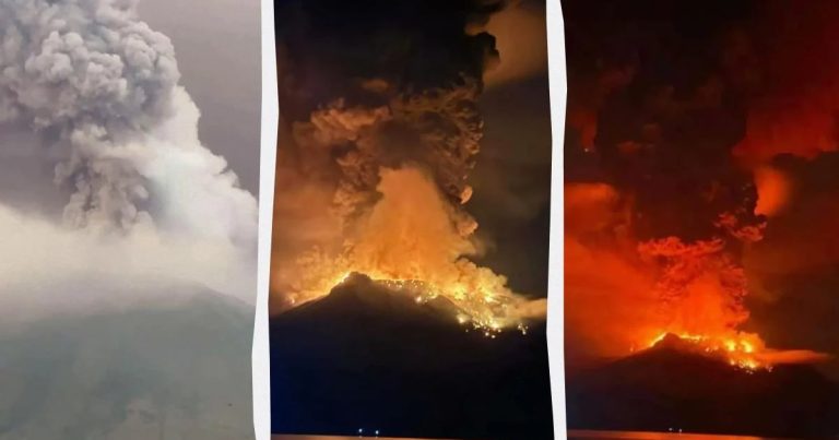 “Ruanq” vulkanı püskürməyə başlayıb: 11 mindən çox insan təxliyə ediləcək