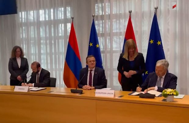 Brüsseldə Ermənistan və Avropa İttifaqı arasında saziş imzalandı – VİDEO