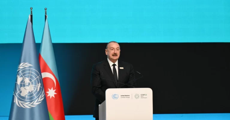 İlham Əliyev COP29-un açılış mərasimində çıxışı zamanı Azərbaycana qarşı ittihamlardan danışıb