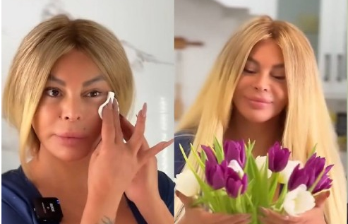 Aygün Kazımova evdə açıq-saçıq pozalar verdi – FOTO