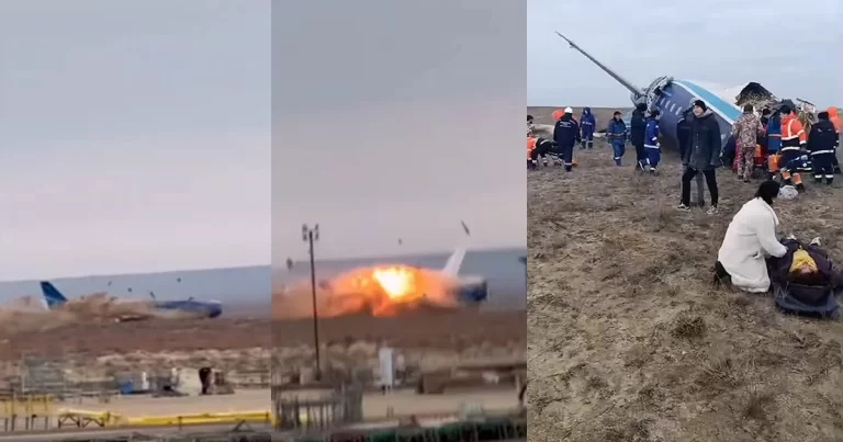 Bakıdan Qroznıya uçan sərnişin təyyarəsi Qazaxıstanda qəzaya uğradı: Sağ qalanlar var