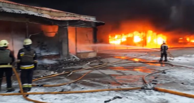 Xarkovun məşhur “Barabaşovo” bazarı vuruldu