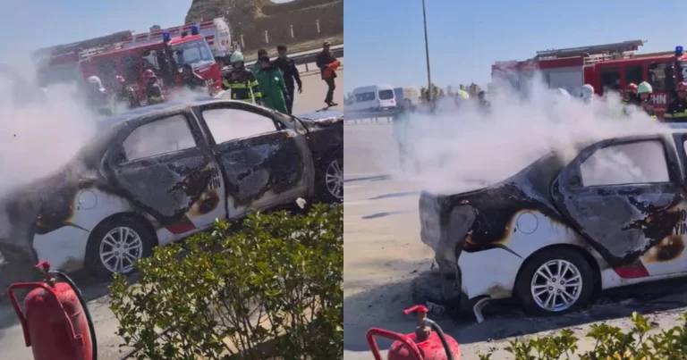 Bakıda qaz balonu quraşdırılmış avtomobil yandı: Xəsarət alan şəxsin SON DURUMU AÇIQLANDI