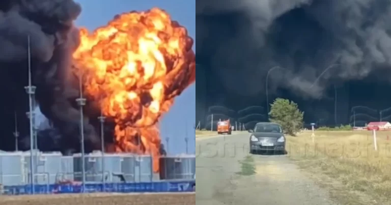 Rusiya Federasiyasının Rostov vilayətində iki neft anbarı yanır