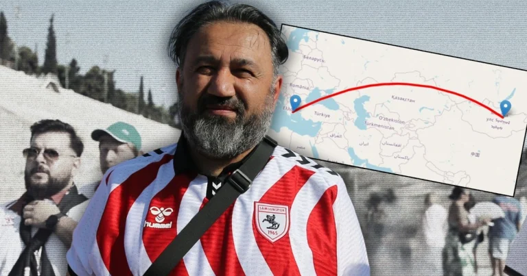 “Samsunspor” azarkeşi rekord müəyyənləşdirmək üçün Monqolustandan Yunanıstana səyahət etdi