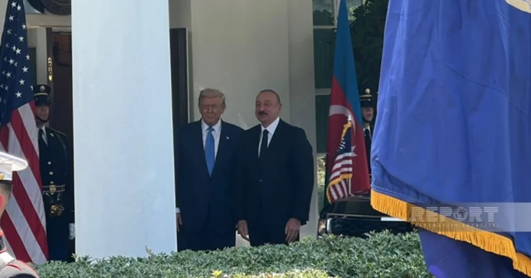 Donald Trampla İlham Əliyevin görüşü başlayıb
