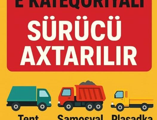 E-kateqoriyalı sürücülər axtarılır — RƏSMİ gəlir 1500-2000 AZN