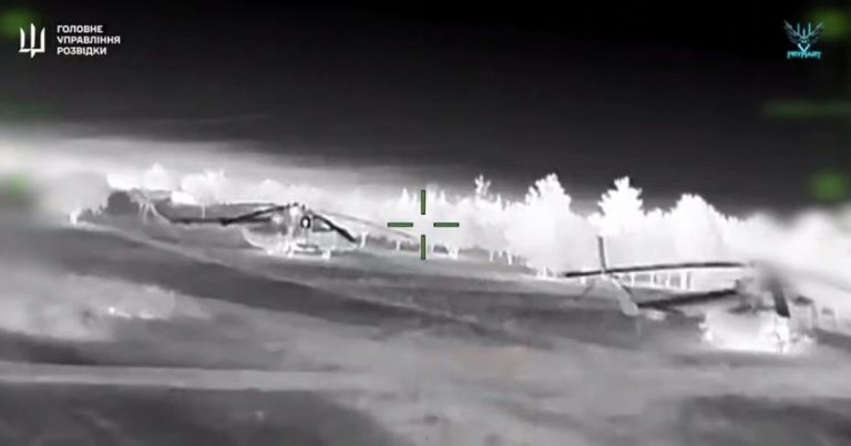Ukrayna kəşfiyyatından ŞOK ƏMƏLİYYAT: Krımda 3 helikopter və radar məhv edildi – VİDEO