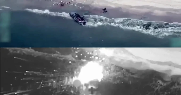 Ukrayna Hərbi Dəniz Qüvvələri Rusiyanın yüksəksürətli katerini məhv edib: ANBAAN görüntülər