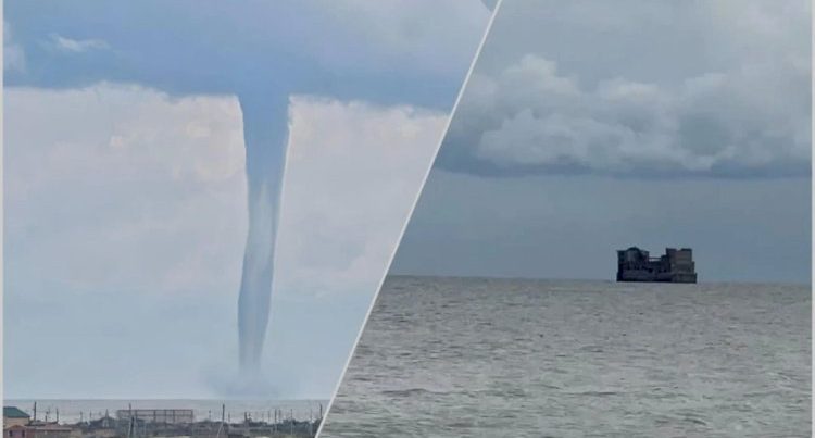 Xəzər sahilində qeyri-adi hadisə – VİDEO