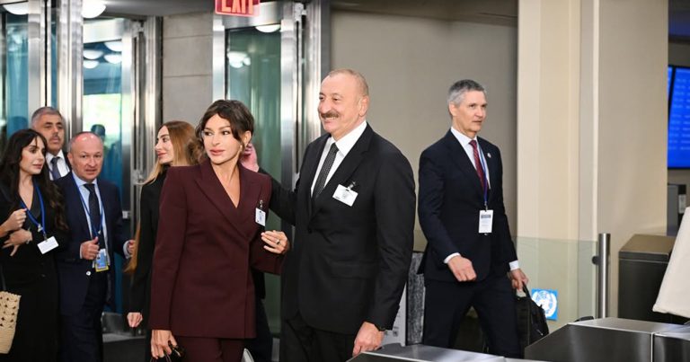 Prezident və xanımı BMT-nin mənzil-qərargahında – Fotolar+Video