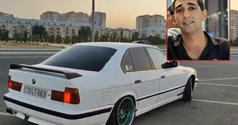 BMW-nin içərisində yanaraq ölən sürücünün və avtomobilinin GÖRÜNTÜSÜ