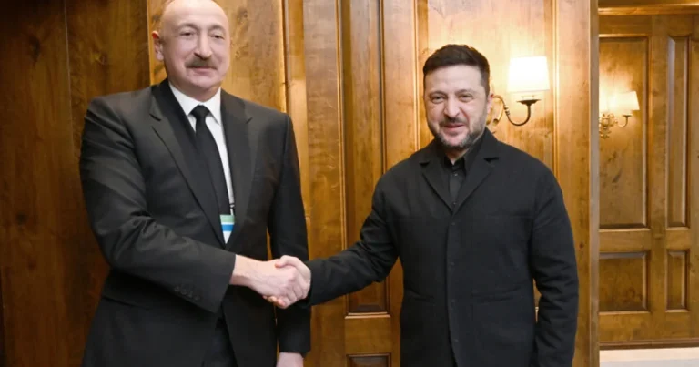 Prezident İlham Əliyevin Münhendə Ukrayna Prezidenti Volodimir Zelenski ilə görüşü olub