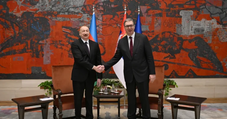 Belqradda Prezident İlham Əliyevin Serbiya Prezidenti Aleksandar Vuçiçlə təkbətək görüşü keçirilir