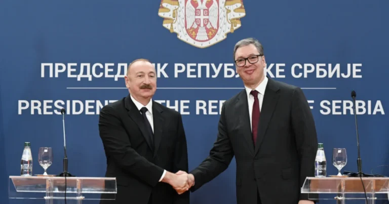 İlham Əliyevin sosial şəbəkə hesablarında Aleksandar Vuçiçlə görüşü ilə bağlı paylaşım edilib