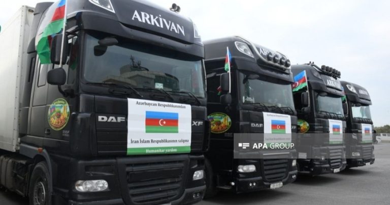 Azərbaycandan İrana növbəti humanitar yardım yola salınır – FOTO