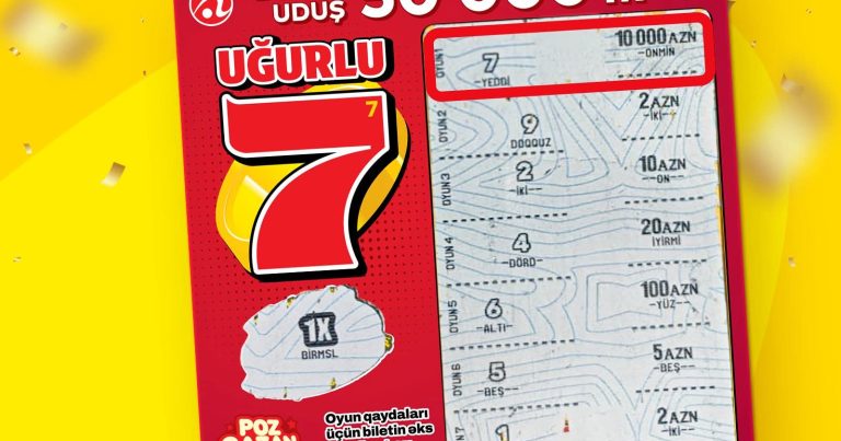 1 bilet aldı, 10 000 manat qazandı!