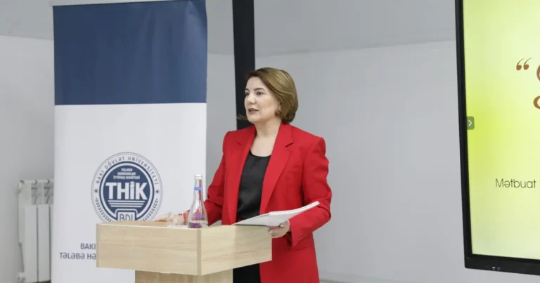 BDU-da “Danışır təcrübə” layihəsinin növbəti qonağı “APA Media Group”un baş direktoru Vüsalə Mahirqızı olub – VİDEO