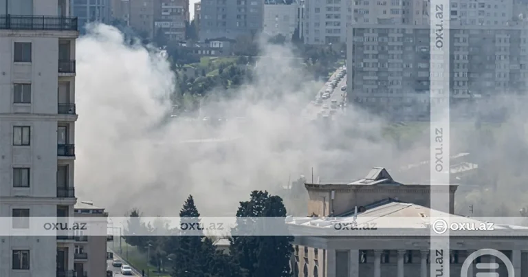 Bakıda yanğın oldu – VİDEO