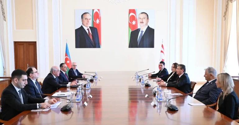 Əli Əsədov Şimali Kipr Türk Cümhuriyyətinin baş naziri ilə görüşdü