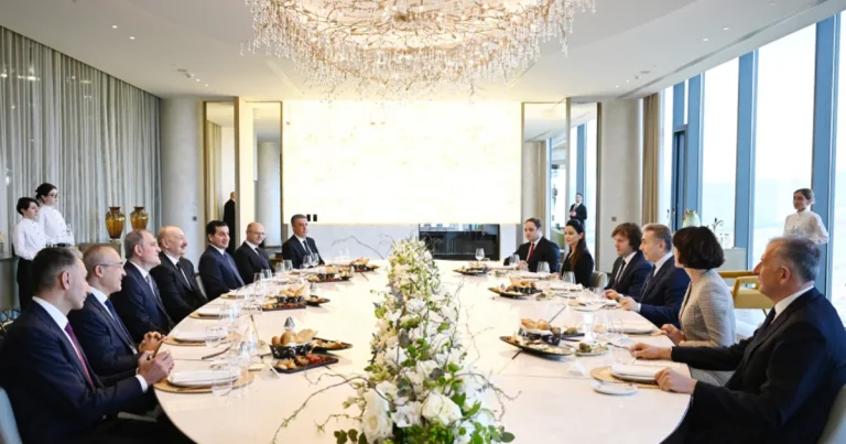 Gürcüstanda Azərbaycan Prezidentinin şərəfinə lanç verilib – FOTO