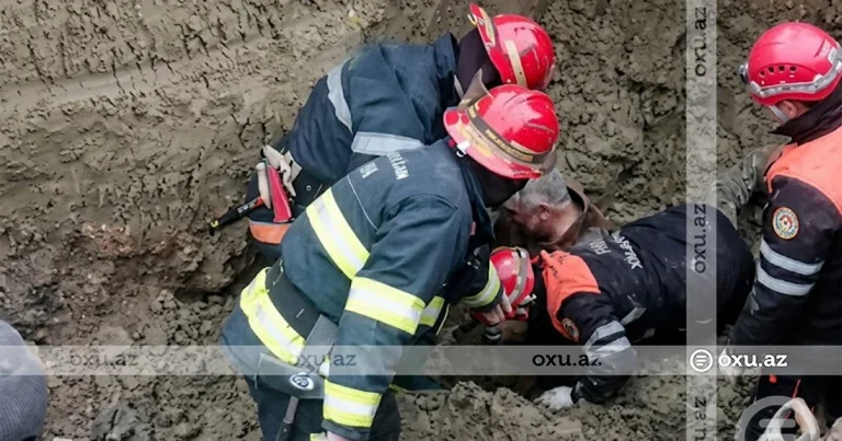 Bakıda qazıntı zamanı FACİƏ: Ölən və yaralanan var – VİDEO