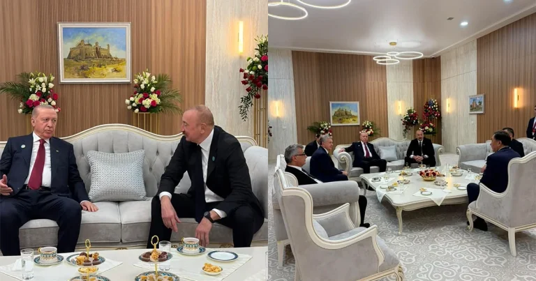 Türküstünda TDT liderləri çay süfrəsində söhbətləşiblər