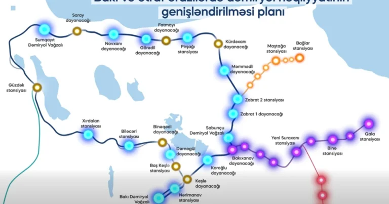 Bakı və Abşeron sakinlərinə ŞAD XƏBƏR: Dairəvi dəmir yolu xəttində 40 dayanacaq olacaq – VİDEO Bakı və Abşeron sakinlərinə ŞAD XƏBƏR: Dairəvi dəmir yolu xəttində 40 dayanacaq olacaq – VİDEO