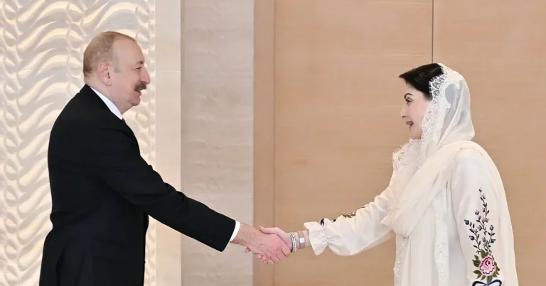 İlham Əliyev Pakistanın Pəncab əyalətinin Baş naziri Məryəm Nəvaz Şərifi qəbul edib – FOTO