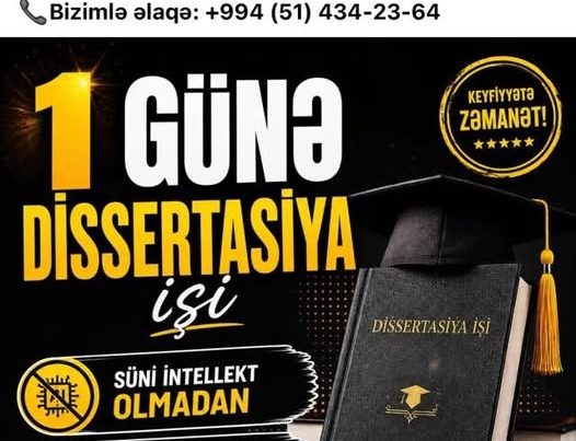 Hazır DİSSERTASİYA satılır: Sosial şəbəkələrdə ŞOK elan -FOTO