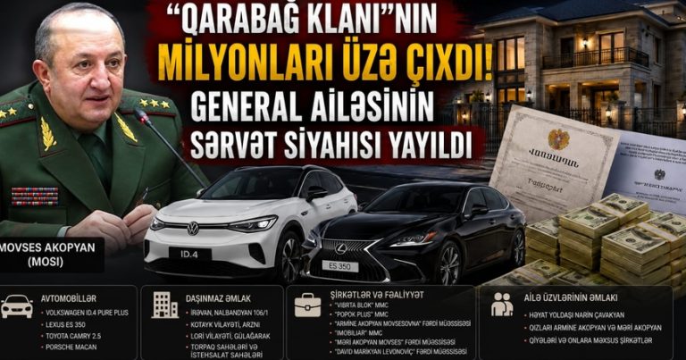 “Qarabağ klanı”nın milyonları üzə çıxdı – general ailəsinin sərvət siyahısı yayıldı