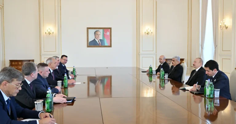 İlham Əliyev Belarus Milli Assambleyası Nümayəndələr Palatasının sədrini qəbul edib – FOTO
