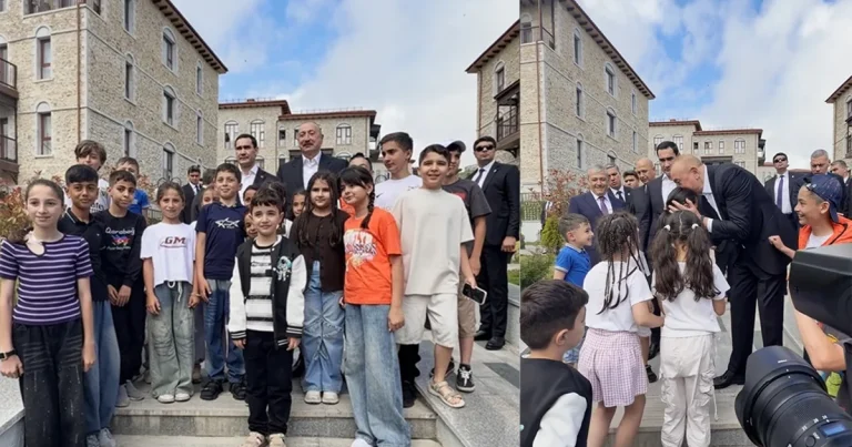 Prezident İlham Əliyevin Şuşa səfərində uşaqlarla səmimi görüşü – VİDEO