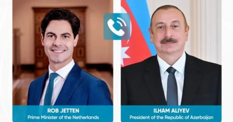 İlham Əliyev və Rob Jetten arasında telefon danışığı olub – FOTO