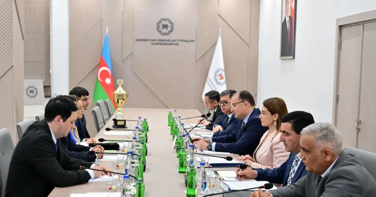 Azərbaycan Həmkarlar İttifaqları Konfederasiyasında Avropa çempionu Mədinə Sadıqova ilə görüş keçirilib