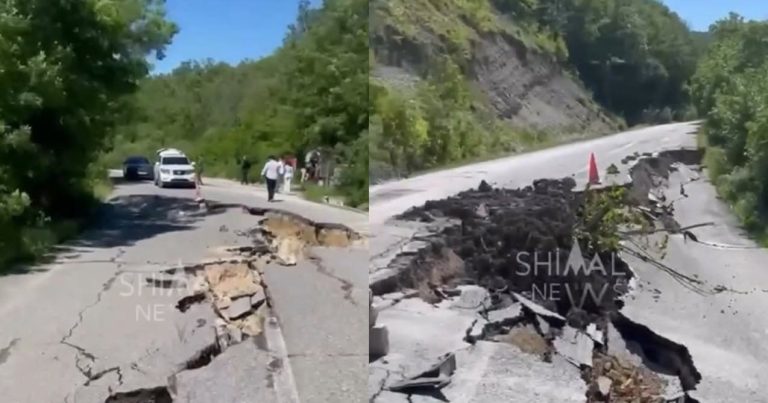 Altıağac yolu bağlandı, təhlükəli vəziyyət yarandı – VİDEO
