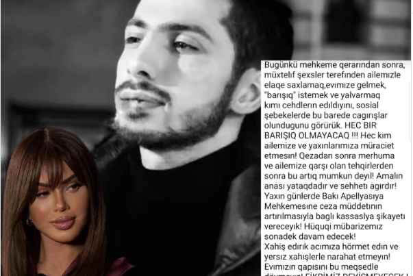 “Heç bir barışıq olmayacaq…” – Qəzada ölənin ailəsi İLK DƏFƏ danışdı
