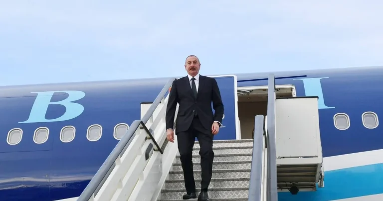 Prezident İlham Əliyev Qırğızıstana işgüzar səfərə gedib Prezident İlham Əliyev Qırğızıstana işgüzar səfərə gedib