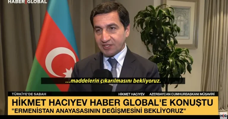 Hikmət Hacıyev “Haber Global”a müsahibə verib: “Türkiyənin maraqları bizim qırmızı xəttimizdir” – VİDEO