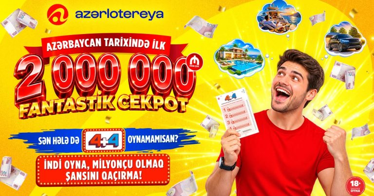 Tarixi rekord: cekpot ilk dəfə 2 000 000 manatı keçdi Tarixi rekord: cekpot ilk dəfə 2 000 000 manatı keçdi