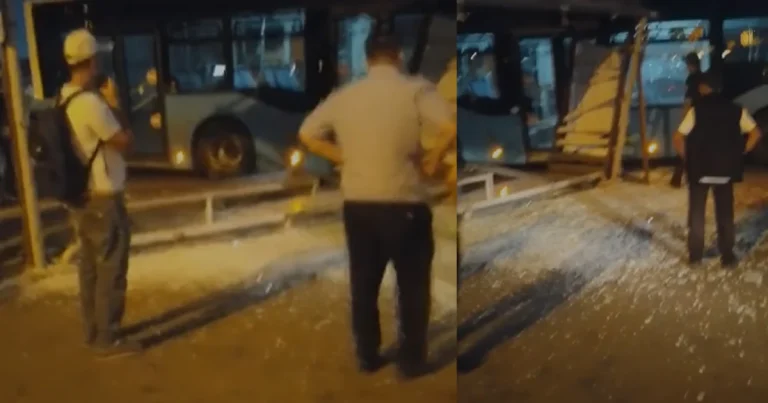 Bakıda sərnişin avtobusu qəzaya uğradı – VİDEO