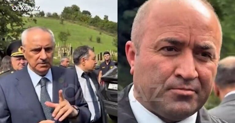 İcra başçısı məmuru qəbiristanlıqda danladı: “Camaatın ağzından vurmayın” – VİDEO