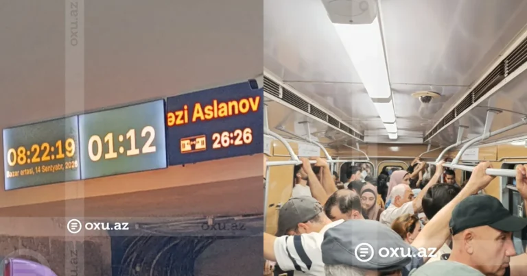Bakı metrosunun işində problem yarandı: Qatarlar tuneldə qaldı – FOTO