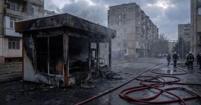 İnfarkt keçirən kişi yanaraq öldü – FOTO